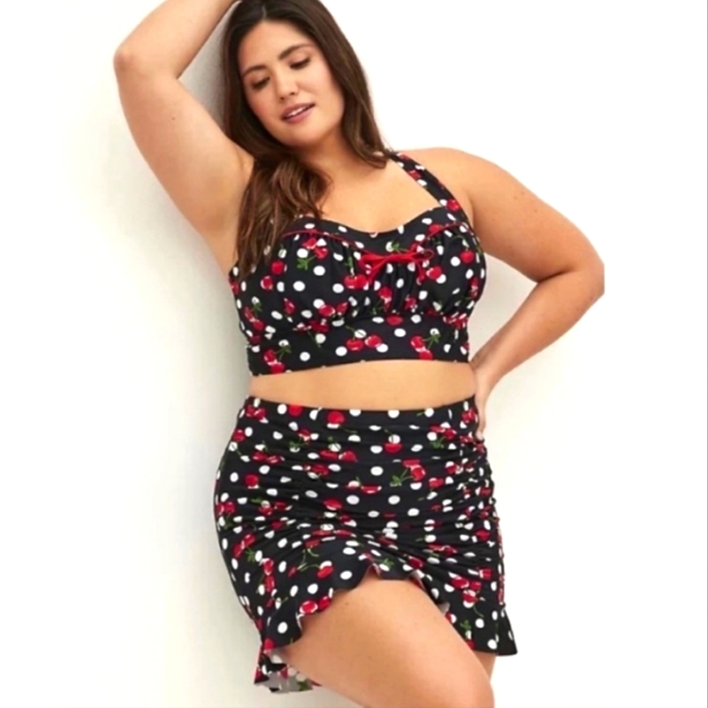 NWT *Very Rare* Torrid Retro Chic Cherry Swim Set